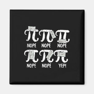 Nope Pi Day Funny Face Mask Teacher Student Quark Magnet
