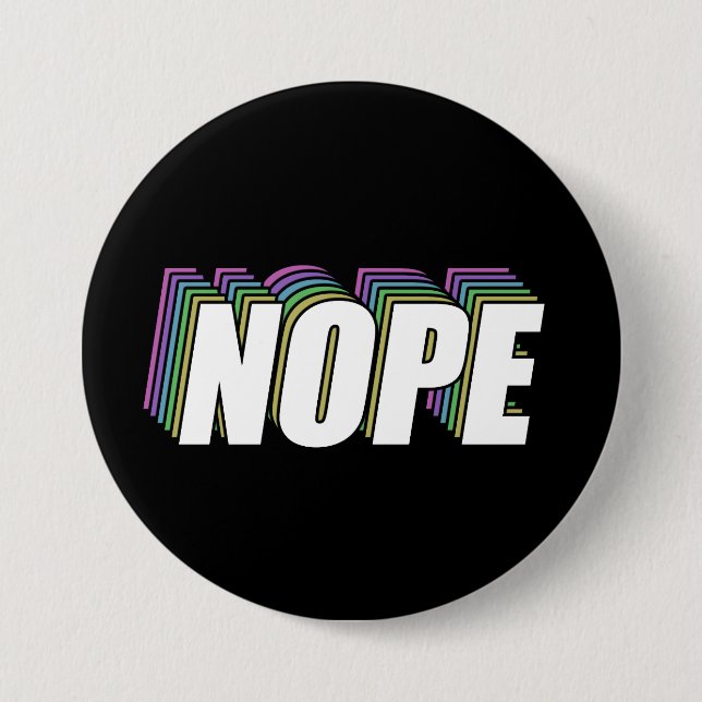 NOPE Projekted Layered Rainbow Button (Vorderseite)