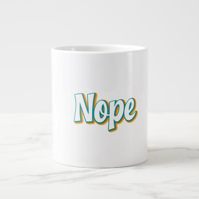 Nope Retro Jumbo-Tasse (Vorderseite)