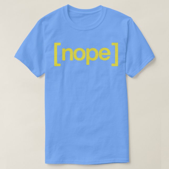 NOPE Retro Style Typografy Design T-Shirt (Design vorne)