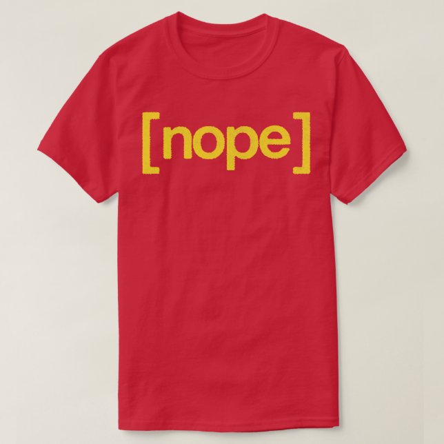 NOPE Retro Style Typografy Design T-Shirt (Design vorne)