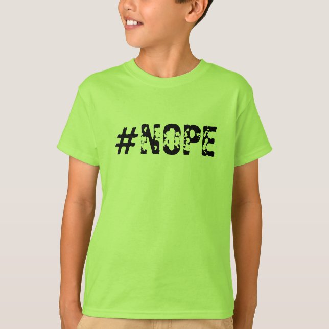 "#NOPE" T - Shirt des Jungen (Vorderseite)
