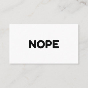 NOPE TELEFONNUMMERKARTE