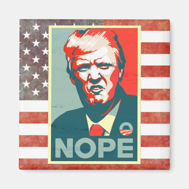 Nope to Donald Trump als Präsident Magnet (Vorne)