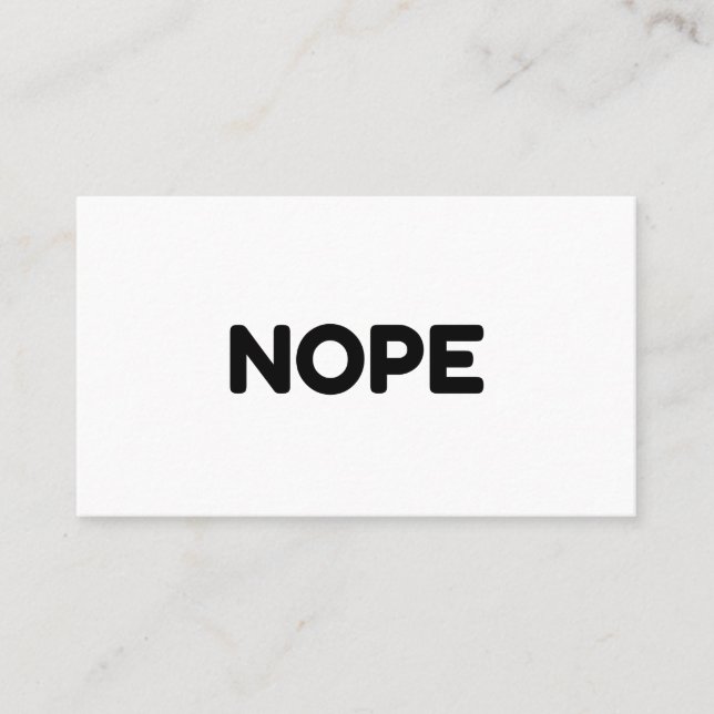 NOPE VISITENKARTE (Vorderseite)