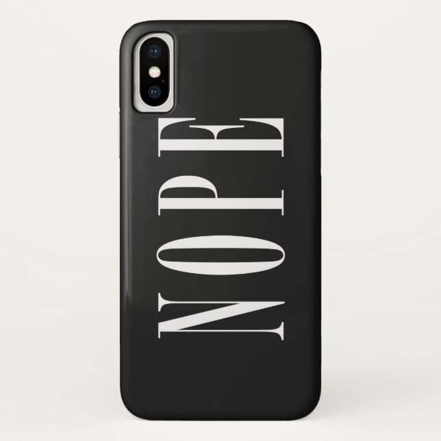 Nope weißer Text-Telefon-Kasten Case-Mate iPhone Hülle (Rückseite)
