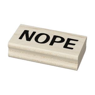 NOPE (wie in NO, abgelehnt, abgelehnt) Gummistempel