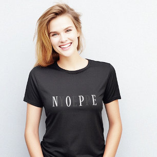 Nope Yep Minimalistisch Dualfarbe T-Shirt