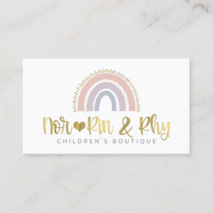 Nor Rin & Rhy Boutique - Nicht bearbeitbare Vorlag Visitenkarte