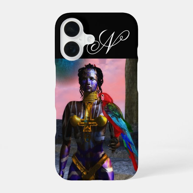 NORA CYBER WARRIOR MONOGRAM iPhone 16 HÜLLE (Rückseite)