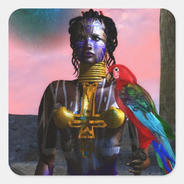 NORA CYBER WARRIOR QUADRATISCHER AUFKLEBER (Vorderseite)