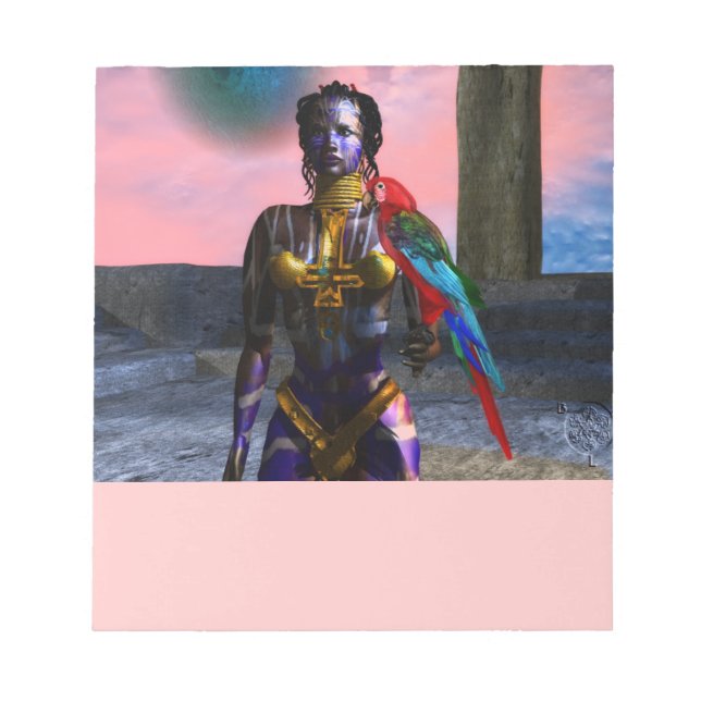 NORA CYBER WARRIOR UND MAKAW-Science Fiction Notizblock (Vorderseite)