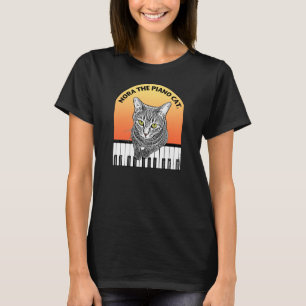 Nora der Klavier Cat™ offizielle Logo-T - Shirt