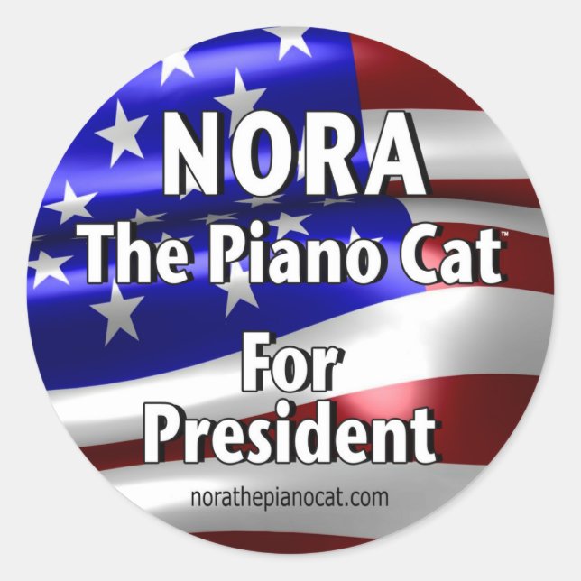 Nora für Präsident #2 Runder Aufkleber (Vorderseite)