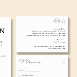 NORA | Hochzeit Minimalistische Details Beilagekar Begleitkarte