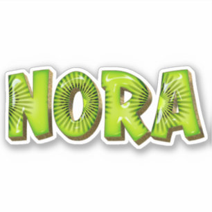 Nora Name Kiwi Design Aufkleber Sticker