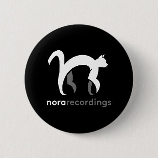 Nora Recordings-Logo quadratisch weißes Dosenabzei Button