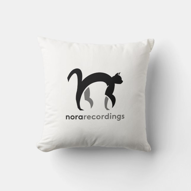 nora recordings logo white クッション kissen (Vorderseite)
