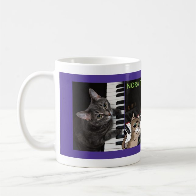 Nora The Piano Cat Kaffeetasse (Links)