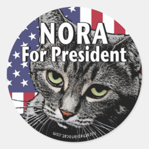 Nora zur Präsidentin #7 Runder Aufkleber