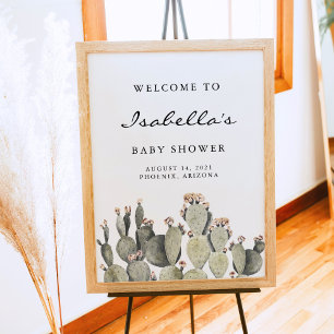 Norah - Bohemische Prickly Pear Cactus Baby Shower Poster