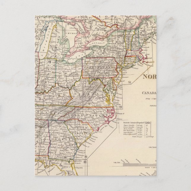 Nord-Amerika-Index Postkarte (Vorderseite)