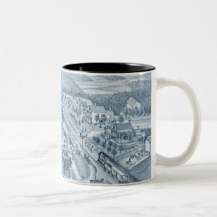 Nord Aurora Illinois 1871 Fluss Von Stone Litho Zweifarbige Tasse