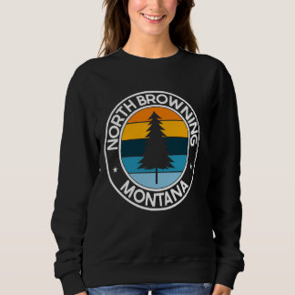 Nord Browning Montana MT USA City Pride Retro Sun Sweatshirt