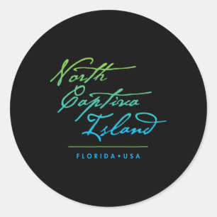 Nord Captiva Island Florida Runder Aufkleber