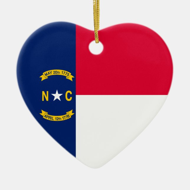 Nord-Carolina-Staatsflagge Keramikornament (Vorne)