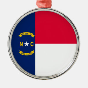 Nord-Carolina-Staatsflagge Ornament Aus Metall