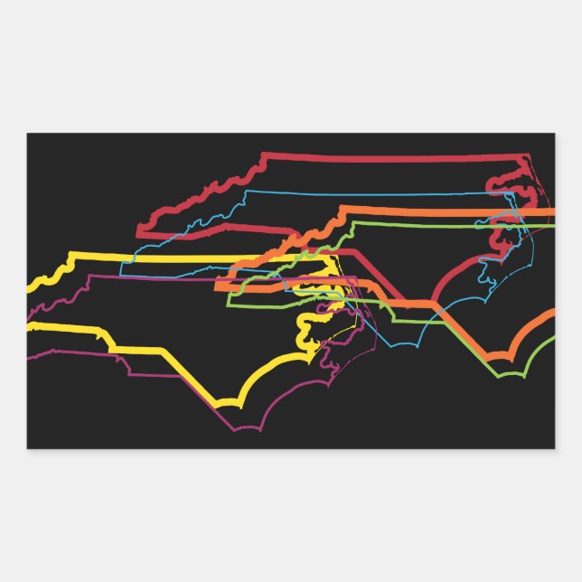 Nord-Carolina-Stolz Rechteckiger Aufkleber (Vorderseite)