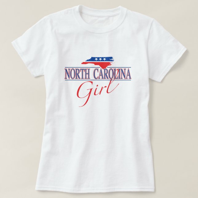 Nord-Carolinamädchen-Shirt T-Shirt (Design vorne)