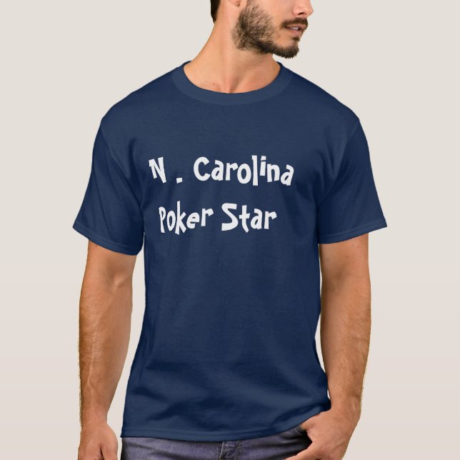 Nord-CarolinaPoker-Stern T-Shirt (Vorderseite)