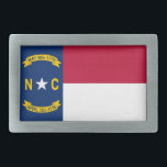 Nord-CarolinaStaats-Flagge Rechteckige Gürtelschnalle<br><div class="desc">Nord-CarolinaStaats-Flagge</div>