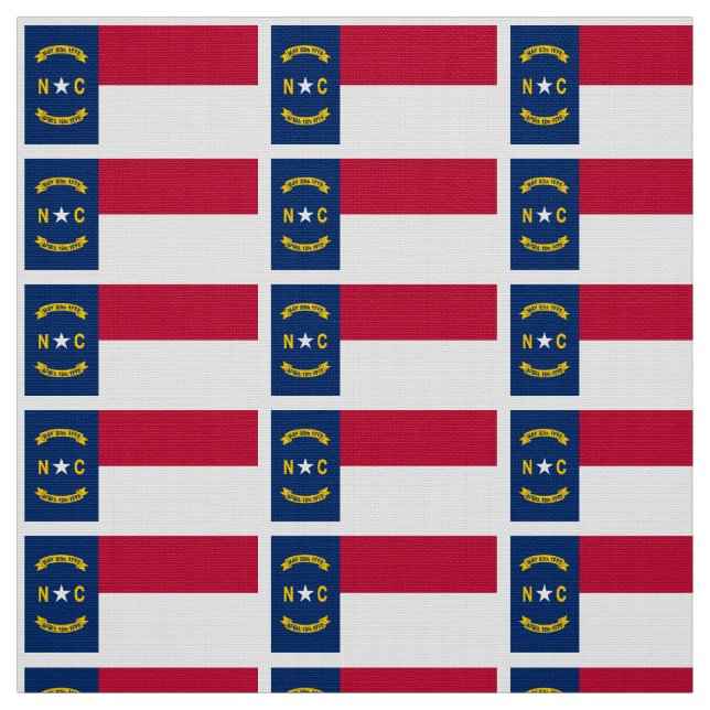 Nord-CarolinaStaats-Flagge Stoff (Muster)