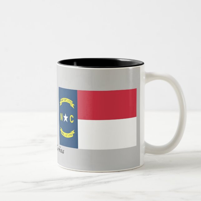 Nord-CarolinaStaats-Flagge Zweifarbige Tasse (Rechts)
