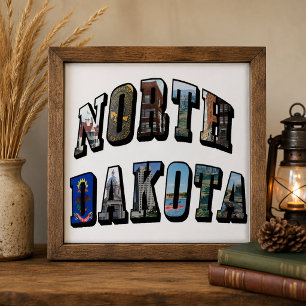 Nord-Dakota-Bildtext Fliese