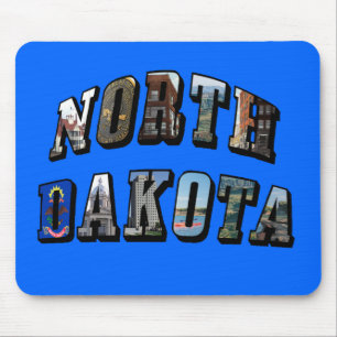 Nord-Dakota-Bildtext Mousepad