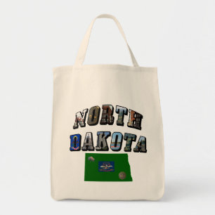 Nord-Dakota-Bildtext Tragetasche