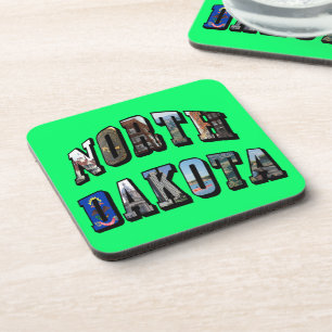 Nord-Dakota-Bildtext Untersetzer