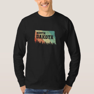 Nord-Dakota-Karte mit Skyline USA Amerika Premium T-Shirt