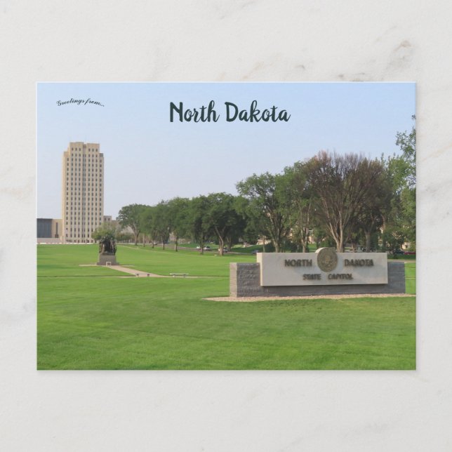 Nord-Dakota-Staat Hauptstadt Bismarck North Dakota Postkarte (Vorderseite)