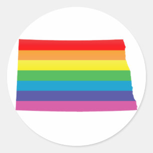 Nord dakota Stolz. Runder Aufkleber