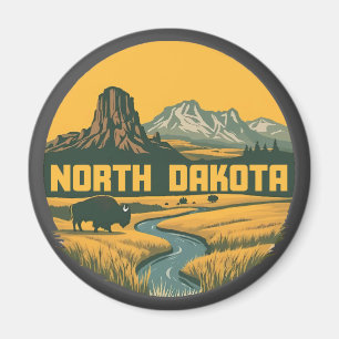 Nord Dakota USA Magnet
