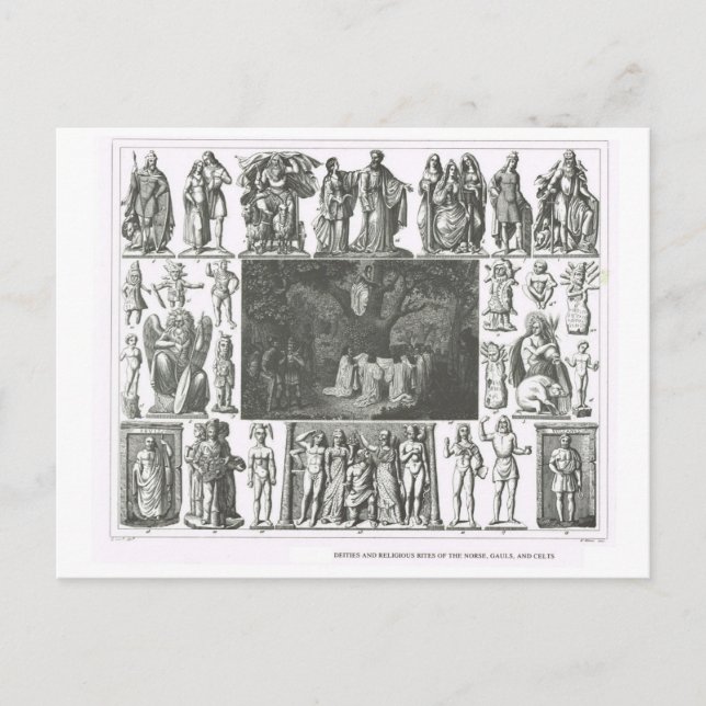 Nord, Gallisch und keltische Götter Postkarte (Vorderseite)