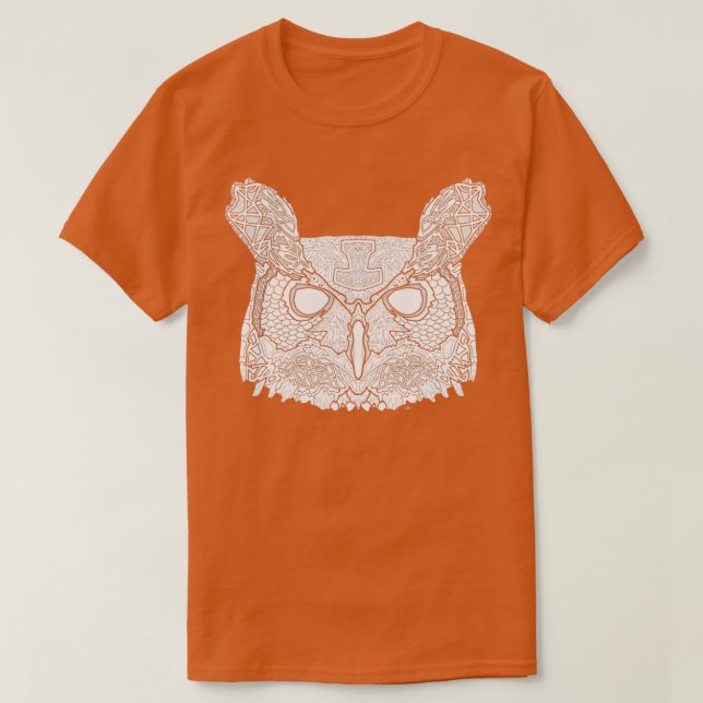 Nord Great Horned Owl White T-Shirt (Design vorne)