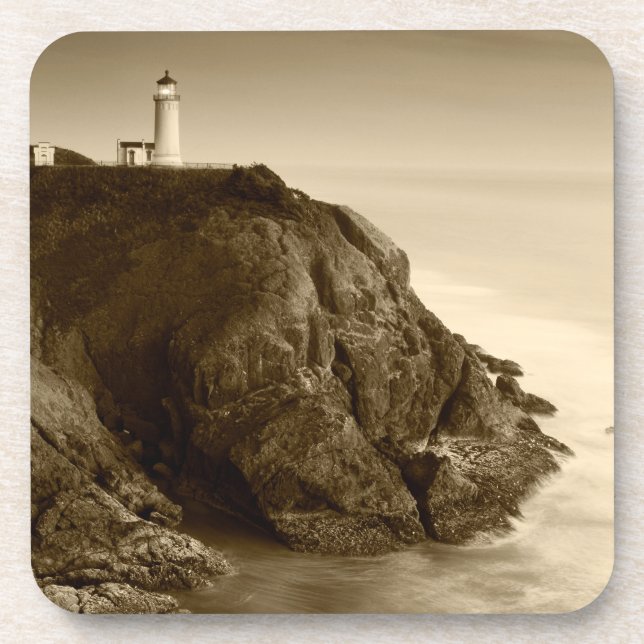 Nord-Head-Leuchtturm| Fort Canby Staat Park, WA Untersetzer (Vorderseite)