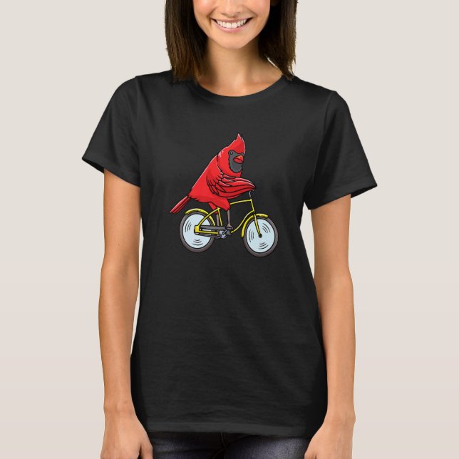 Nord-Kardinal Bird Roter Kardinal Reiten T-Shirt (Vorderseite)