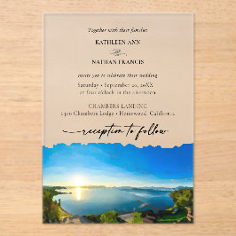 Nord Lake Tahoe Hochzeit in Urlaubsort Einladung